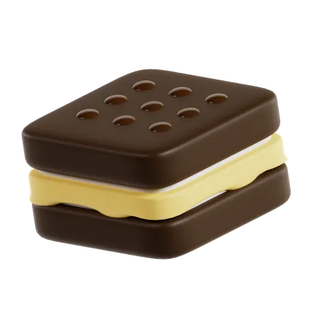 Sándwich de helado  3D Icon