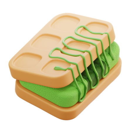 Sándwich de helado  3D Icon