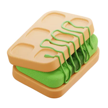 Sándwich de helado  3D Icon