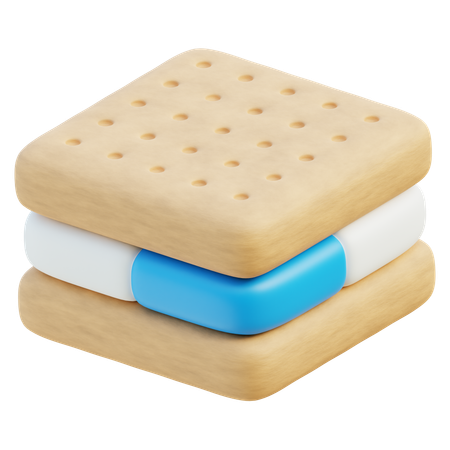 Sándwich de helado  3D Icon