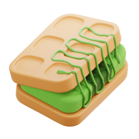 Sándwich de helado  3D Icon