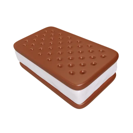 Sándwich de helado  3D Icon