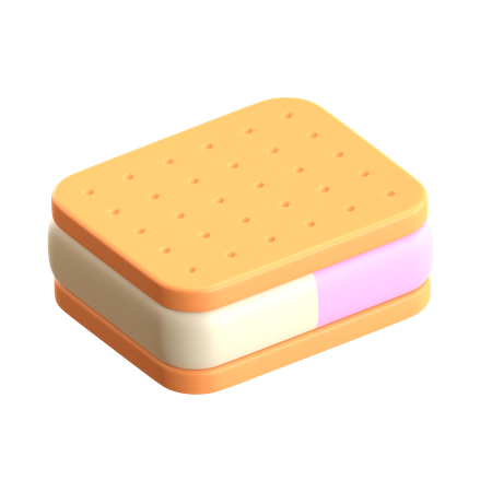 Sándwich de helado  3D Icon