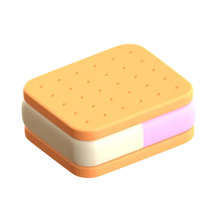 Sándwich de helado  3D Icon