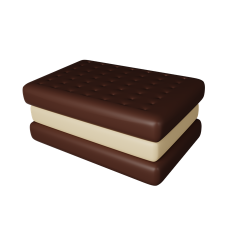 Sándwich de helado  3D Icon