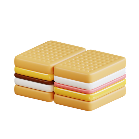 Sandwiches Eis  3D Icon