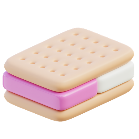 Sandwich à la crème glacée  3D Icon