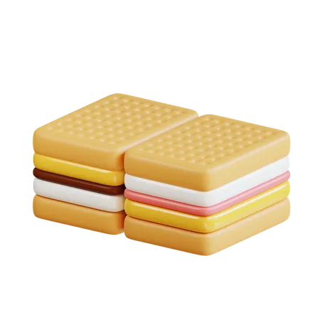 Sandwich Glace  3D Icon