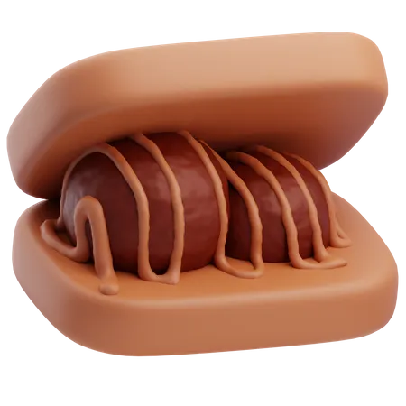 Sandwich au chocolat et à la crème glacée  3D Icon