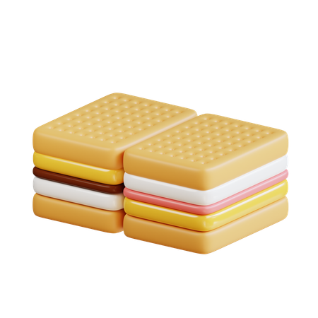 Helado de sándwich  3D Icon