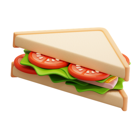 サンドイッチスライス  3D Icon