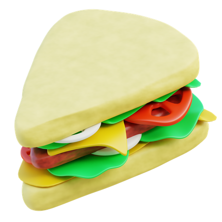 Sandwich Slice  3D Icon