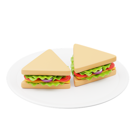 Sándwich vegetariano  3D Icon