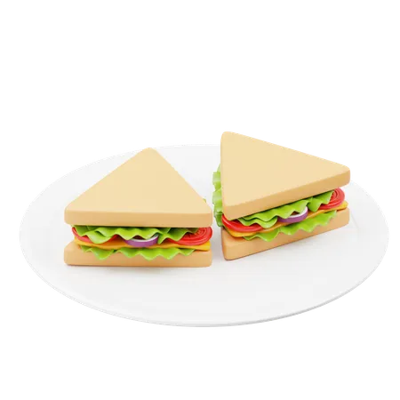 Sándwich vegetariano  3D Icon