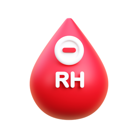 Sangre rh negativa  3D Icon