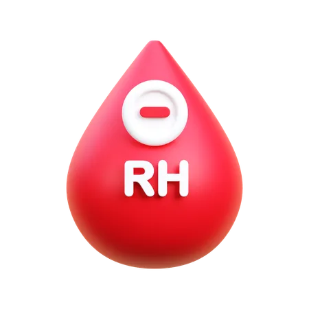 Sangre rh negativa  3D Icon