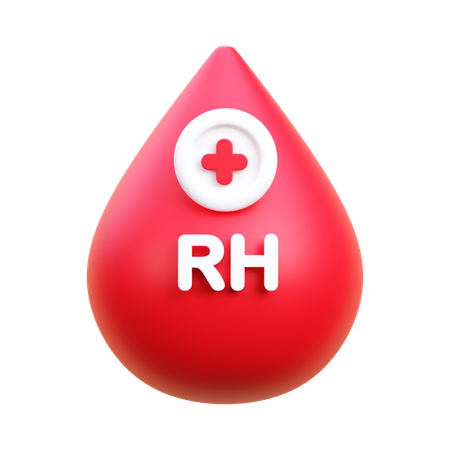 Sangre rh positiva  3D Icon