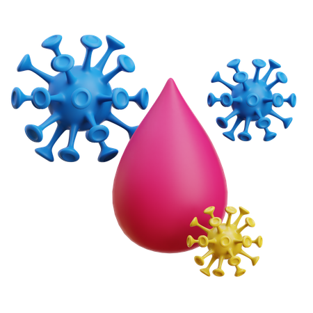 Sangre y virus  3D Icon