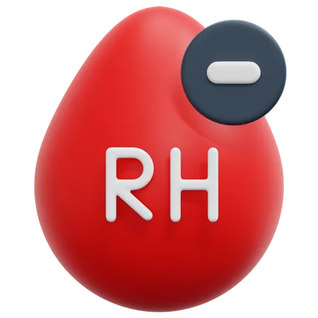 Sangue rh negativo  3D Icon