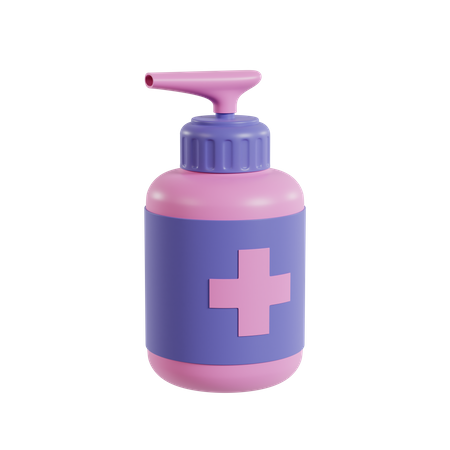 Sanitizer bottle 3D Illustration
