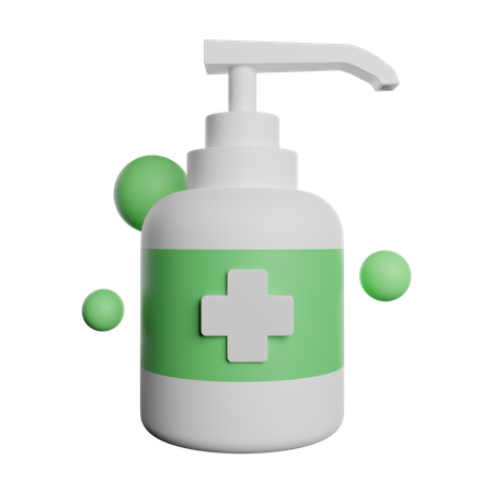 Sanitizer bottle 3D Illustration