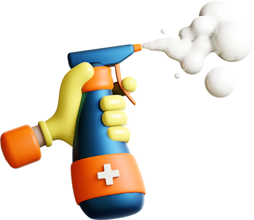 Sanitizer spray 3D Illustration