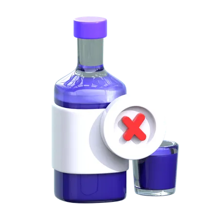 Pas d'alcool  3D Icon