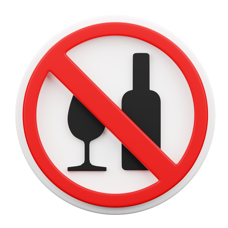 Pas d'alcool  3D Icon