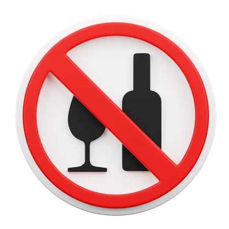 Pas d'alcool  3D Icon