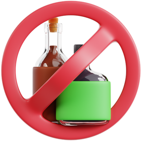 Pas d'alcool  3D Icon
