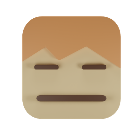 Visage sans expression  3D Emoji