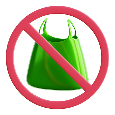 Pas de sac en plastique  3D Icon