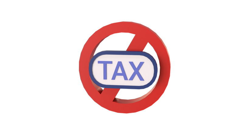 Pas de taxes  3D Icon