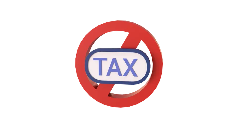 Pas de taxes  3D Icon