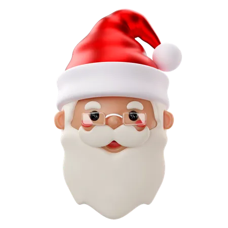 3 D Rendering Of Christmas Santa Claus Icon 3D Icon