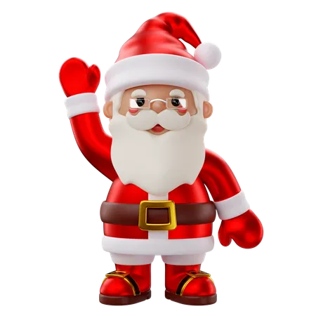 3 D Rendering Of Christmas Santa Claus Icon 3D Icon
