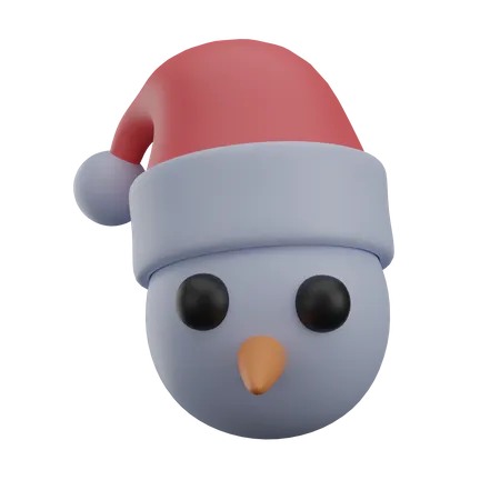 Snow Head 3 D Icon Christmas 3D Icon