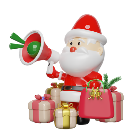 Santa Announcement  3D Icon