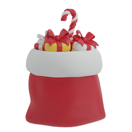 Santa Bag  3D Icon