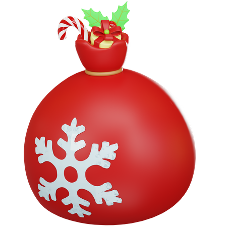 Bolsa de papai noel  3D Icon