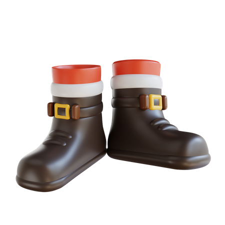 Santa Boot  3D Illustration