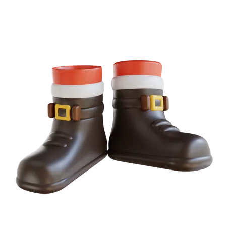 Bota de Papai Noel  3D Illustration