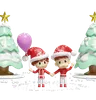Santa Boy Girl