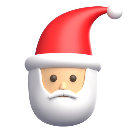 Cabeça de Papai Noel  3D Icon