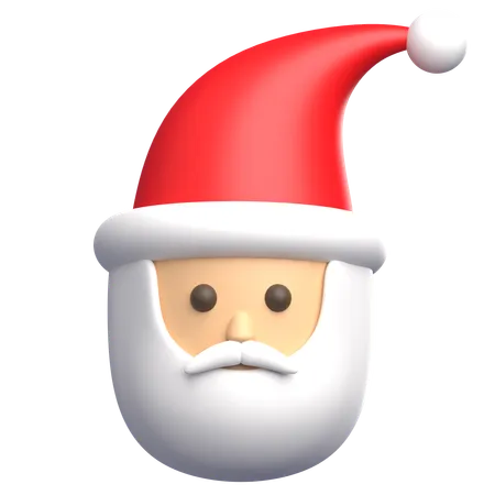 Cabeça de Papai Noel  3D Icon