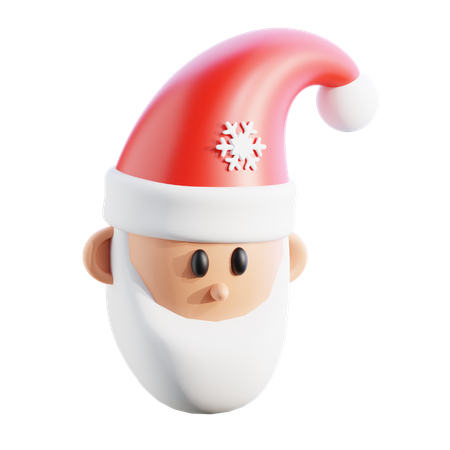 Cabeça de Papai Noel  3D Icon