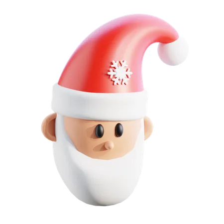 Cabeça de Papai Noel  3D Icon