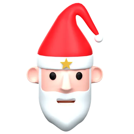 Cabeça de Papai Noel  3D Icon