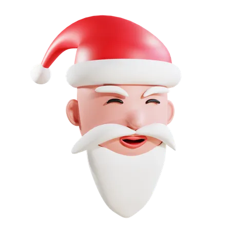 Cabeça de Papai Noel  3D Icon