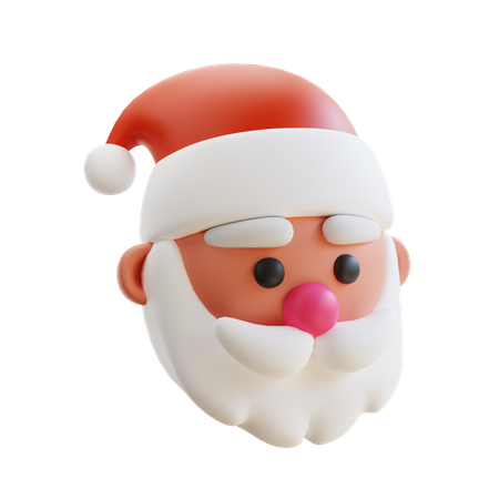 Cabeça de Papai Noel  3D Icon